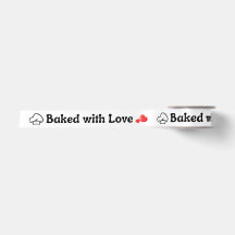 Mit Liebe Gebackenes Gedruckte Satinband Rolle