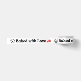 Mit Liebe Gebackenes Gedruckte Satinband Rolle