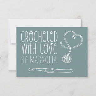 Mit Liebe gehäkelt Handmade Mitteilungskarte