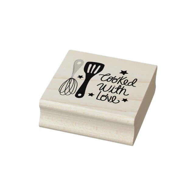 Mit Liebe gekocht Gummistempel (Stempel)