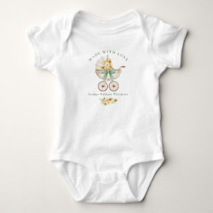 Mit Liebe Gemacht Vintage-Kinderwagen-Body für Bab Baby Strampler