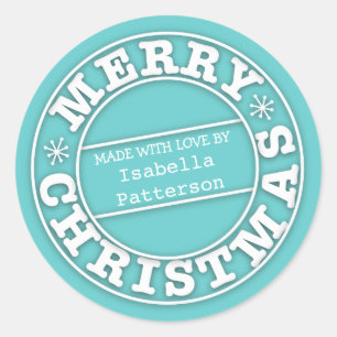 Mit Liebe gemacht von Merry Christmas Aufkleber