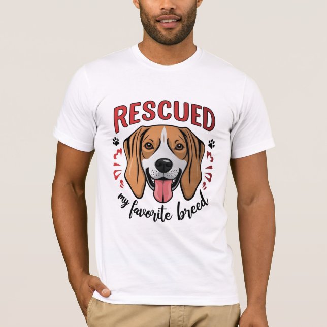 Mit Liebe gerettet T-Shirt (Vorderseite)