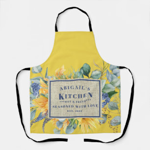 Mit Liebe gewürzte Sonnenblumen- Custom Schürze