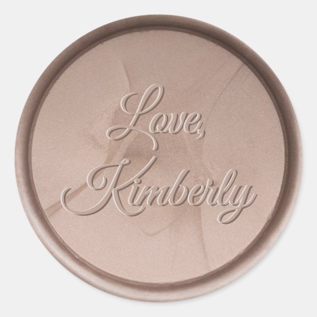Mit Liebe Hazel Wax Siegel Sticker (Vorderseite)