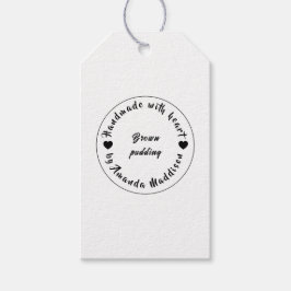 Mit Liebe hergestellt, Backherz-Design Geschenkanhänger