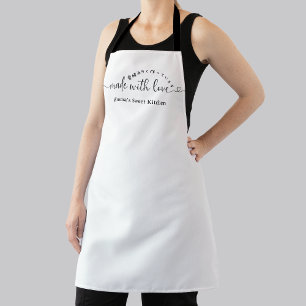 Mit Liebe hergestellt Minimalistisches Skript Bäck Schürze