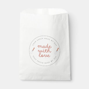 Mit Liebe hergestelltes Home-Bäckerei-Geschäft Geschenktütchen