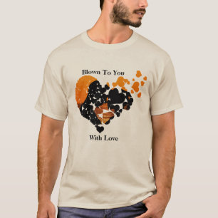 Mit Liebe Herzrahmen Foto Sand geblasen T-Shirt