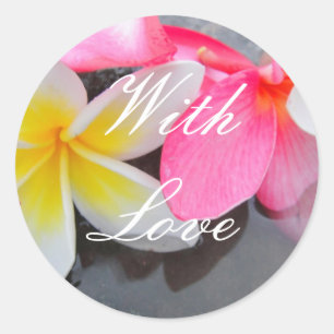 Mit Liebe Hochzeit Umschlag Aufkleber Frangipani F