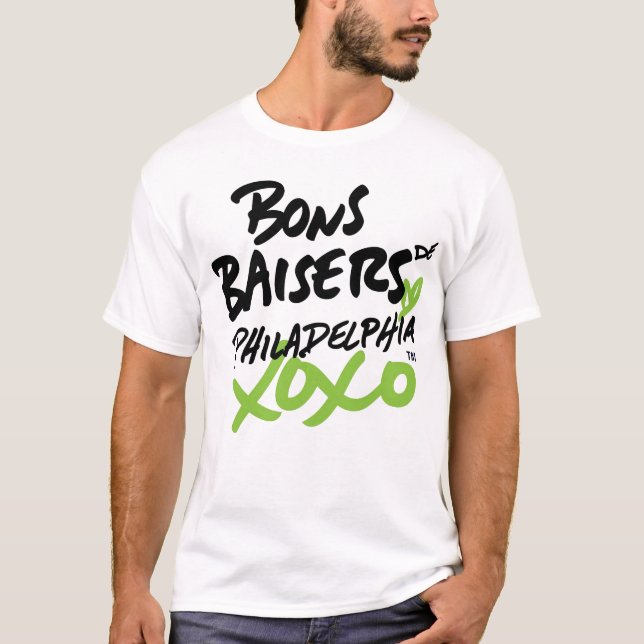 "Mit Liebe" im französischen T - Shirt (Vorderseite)