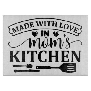Mit Liebe in der Küche der Mama hergestellt Schneidebrett