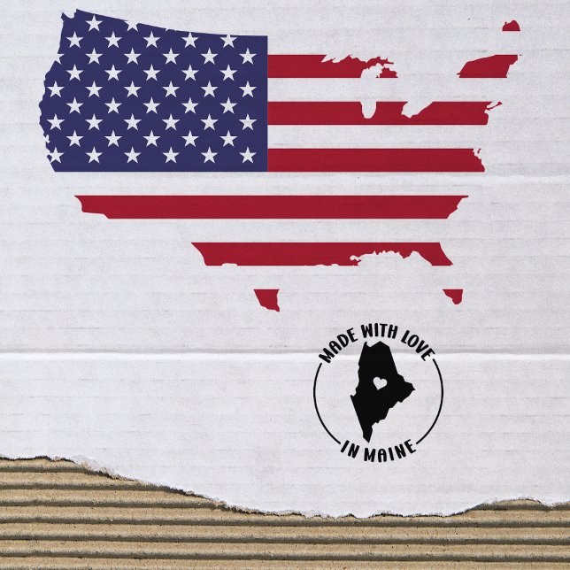 Mit Liebe in Maine, Gummistempel (Von Creator hochgeladen)