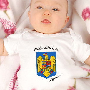 Mit Liebe in Rumänien / Rumänische Flagge Baby Strampler