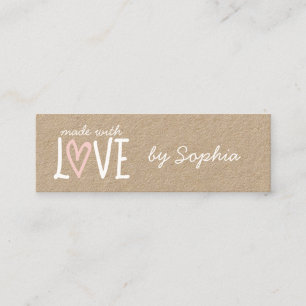 Mit Liebe Individuelle Name und Social Media Mini Visitenkarte