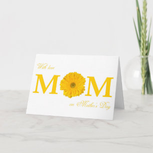 Mit Liebe Mama am Muttertag Gerbera Daisy Blume Karte