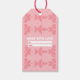 Mit Liebe mit Pfirsichblütenmotiv Geschenkanhänger