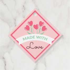 Mit Liebe Modern Pink Gefallen Tags 12 Geschenkanhänger