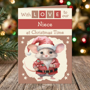 Mit Liebe Nichte Maus braun Weihnachten