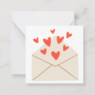 Mit Liebe Notecard (unbedruckte Innenseite) Mitteilungskarte