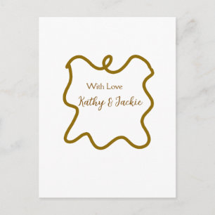 Mit Liebe Paarnamen Hochzeit spanischer Rand n Postkarte