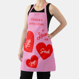 Mit Liebe Personalisiert rosa gekocht Schürze