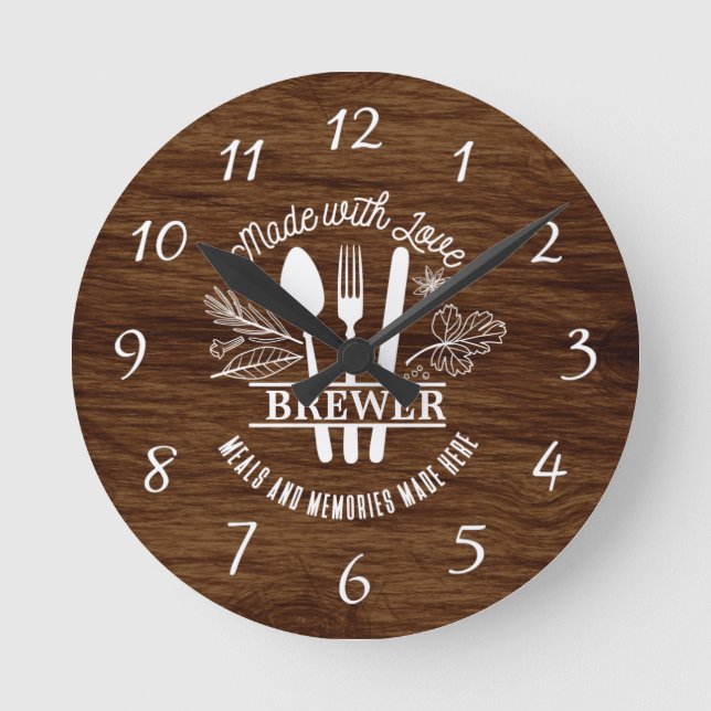 Mit Liebe Personalisierte Acrylwand-Uhr Runde Wanduhr (Vorderseite)