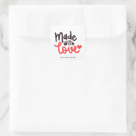 Mit Liebe personalisierter Roter Platz Aufkleber 2