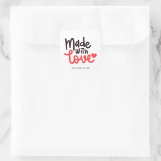 Mit Liebe personalisierter Roter Platz Aufkleber 2