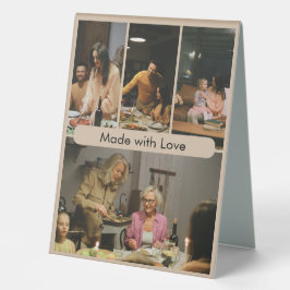 Mit Liebe Personalisiertes Familienfoto  Tischaufsteller