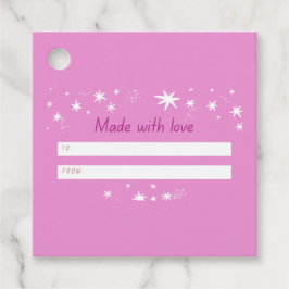 Mit Liebe pink & stars Geschenkanhänger