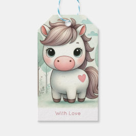 Mit Liebe Pony Forest Gift Tag Geschenkanhänger
