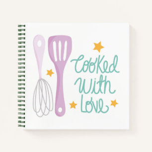 Mit Liebe-Rezept-Notebooks gekocht Notizbuch
