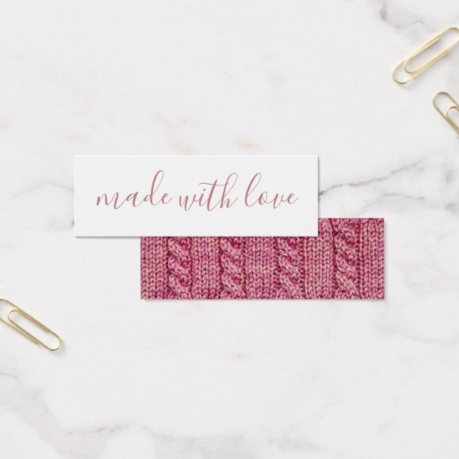 Mit Liebe Rosa Strick Mini Tags (Büro)