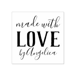 Mit Liebe Script Personalisiert Gummistempel