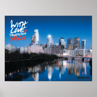 'Mit Liebe' Skyline Poster, 18" x 24" Poster