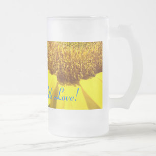 Mit Liebe! Sonnenblume Mattglas-Tasse Sonnenblumen Mattglas Bierglas