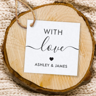 Mit Liebe Tags, Hochzeitsgeschenk-Tag, Kraft Geschenkanhänger