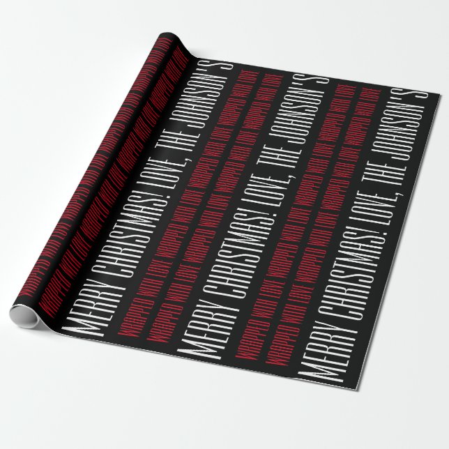 Mit Liebe ummantelt, Weihnachten anpassbar Geschenkpapier (Ungerollt)