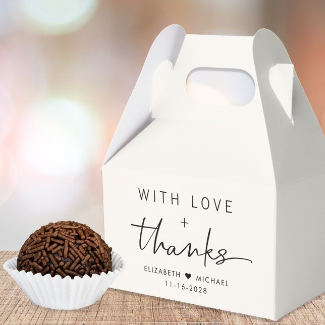 Mit Liebe und dank Creme Hochzeit Geschenkschachtel (Von Creator hochgeladen)