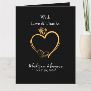 Mit Liebe und Dank Hochzeit Karte