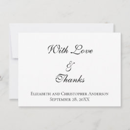 Mit Liebe und Dankeschön Hochzeit Vielen Dank Note Mitteilungskarte