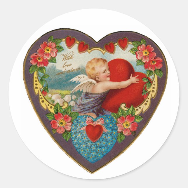 Mit Liebe und Esteem Runder Aufkleber (Vorderseite)