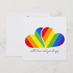 mit Liebe- und Regenbogenherzen