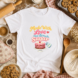 Mit Liebe und zu viel Zucker gemacht Oma Backen T-Shirt