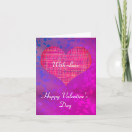 Mit Liebe Valentine Red Heart Faltkarte Karte