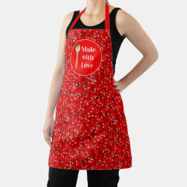 Mit Liebe Valentine's Day Heart Print Schürze