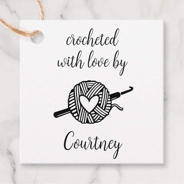 mit Liebe versehen Geschenkanhänger (Vorderseite)