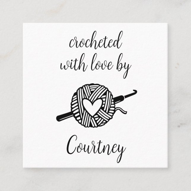 mit Liebe versehen Quadratische Visitenkarte (Vorderseite)