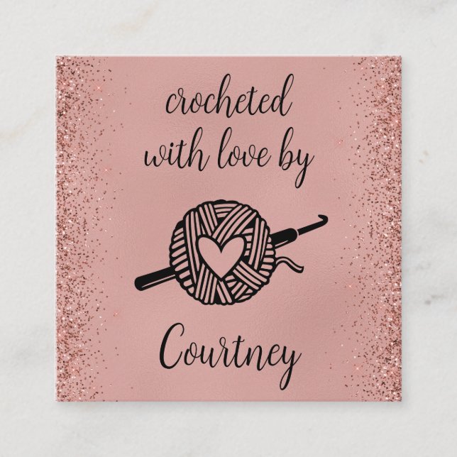 mit Liebe versehen Quadratische Visitenkarte (Vorderseite)